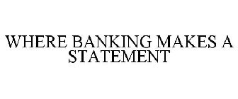 WHERE BANKING MAKES A STATEMENT