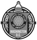 SPORTS CAR CLUB OF AMERICA WASHINGTON D.C. EST. 1948