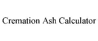 CREMATION ASH CALCULATOR