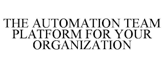 THE AUTOMATION TEAM PLATFORM FOR YOUR ORGANIZATION