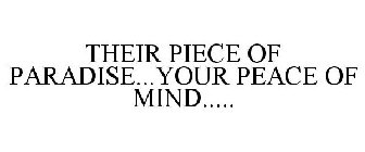 THEIR PIECE OF PARADISE...YOUR PEACE OF MIND.....