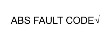 ABS FAULT CODE
