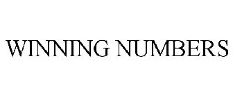 WINNING NUMBERS