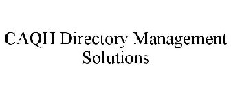 CAQH DIRECTORY MANAGEMENT SOLUTIONS