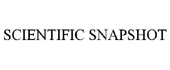 SCIENTIFIC SNAPSHOT