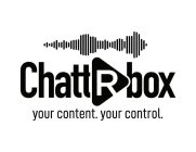 CHATTRBOX YOUR CONTENT. YOUR CONTROL.