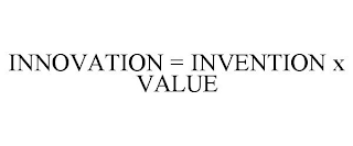 INNOVATION = INVENTION X VALUE