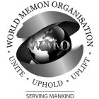 WORLD MEMON ORGANISATION WMO UNITE UPHOLD UPLIFT SERVING MANKINDD UPLIFT SERVING MANKIND