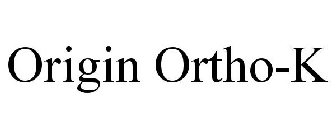 ORIGIN ORTHO-K