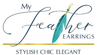 MY FEATHER EARRINGS STYLISH CHIC ELEGANT