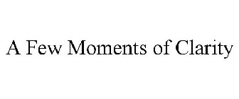 A FEW MOMENTS OF CLARITY
