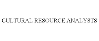 CULTURAL RESOURCE ANALYSTS