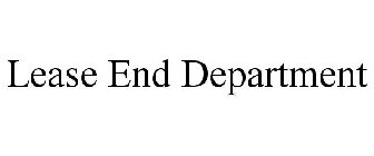 LEASE END DEPARTMENT