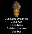 JUS LOCS ORGANICS  JUS LOCS LOCS BARS BUILDUP BUSTERS LOC BAR