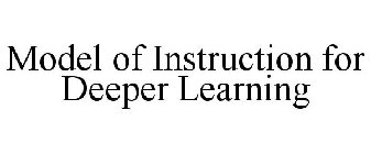 MODEL OF INSTRUCTION FOR DEEPER LEARNING