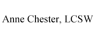 ANNE CHESTER, LCSW