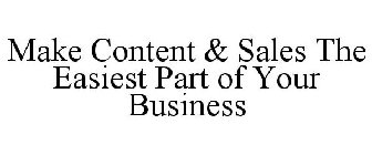 MAKE CONTENT & SALES THE EASIEST PART OF YOUR BUSINESS