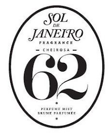 SOL DE JANEIRO FRAGRANCE CHEIROSA 62 PERFUME MIST BRUME PARFUMÉE