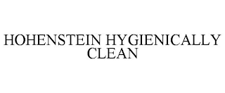 HOHENSTEIN HYGIENICALLY CLEAN