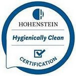 HOHENSTEIN HYGIENICALLY CLEAN CERTIFICATION