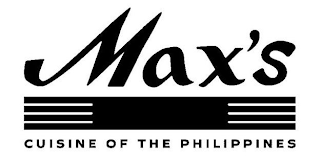 MAX'S CUISINE OF THE PHILIPPINES