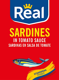 REAL SARDINES IN TOMATO SAUCE SARDINAS EN SALSA DE TOMATE ECUADORIAN PRODUCT