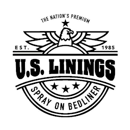 THE NATION'S PREMIUM EST. 1985 U.S. LININGS SPRAY ON BEDLINER 