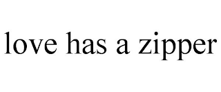 LOVE HAS A ZIPPER