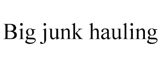BIG JUNK HAULING
