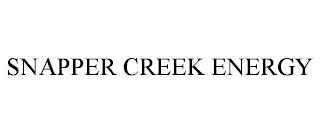 SNAPPER CREEK ENERGY