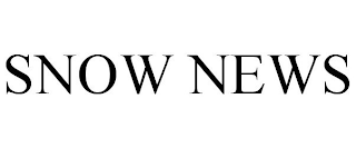 SNOW NEWS