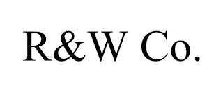 R&W CO.