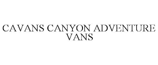 CAVANS CANYON ADVENTURE VANS