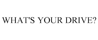 WHAT'S YOUR DRIVE?