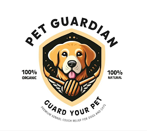 PET GUARDIAN 100% ORGANIC 100% NATURAL GUARD YOUR PET PREMIUM KENNEL COUGH RELIEF FOR DOGS AND CATS