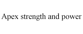 APEX STRENGTH AND POWER