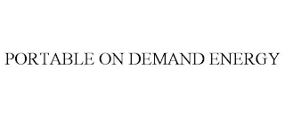 PORTABLE ON DEMAND ENERGY
