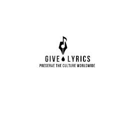 GIVE LYRICS PRESERVE THE CULTURE WORLDWIDE
