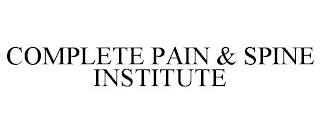 COMPLETE PAIN & SPINE INSTITUTE