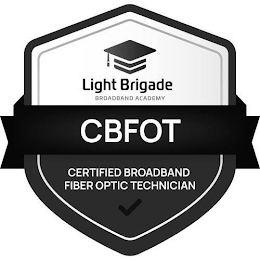 LIGHT BRIGADE BROADBAND ACADEMY CBFOT CERTIFIED BROADBAND FIBER OPTIC TECHNICIAN