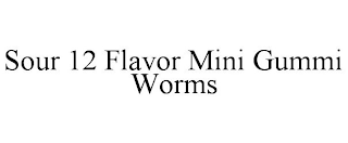 SOUR 12 FLAVOR MINI GUMMI WORMS