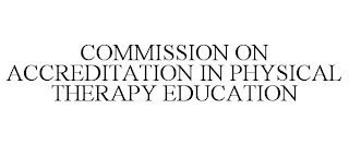 COMMISSION ON ACCREDITATION IN PHYSICAL THERAPY EDUCATION