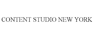 CONTENT STUDIO NEW YORK