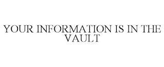YOUR INFORMATION IS IN THE VAULT