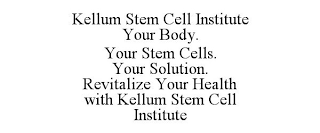KELLUM STEM CELL INSTITUTE