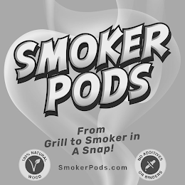 SMOKER PODS FROM GRILL TO SMOKER IN A SNAP! 100% NATURAL WOOD NO ADDITIVES OR BINDERS SMOKERPODS.COM 