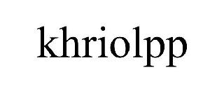KHRIOLPP