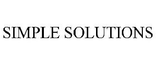 SIMPLE SOLUTIONS
