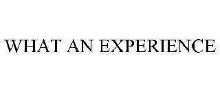 WHAT AN EXPERIENCE