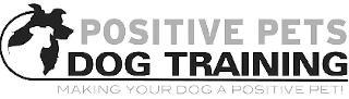 POSITIVE PETS DOG TRAINING MAKING YOUR DOG A POSITIVE PET!